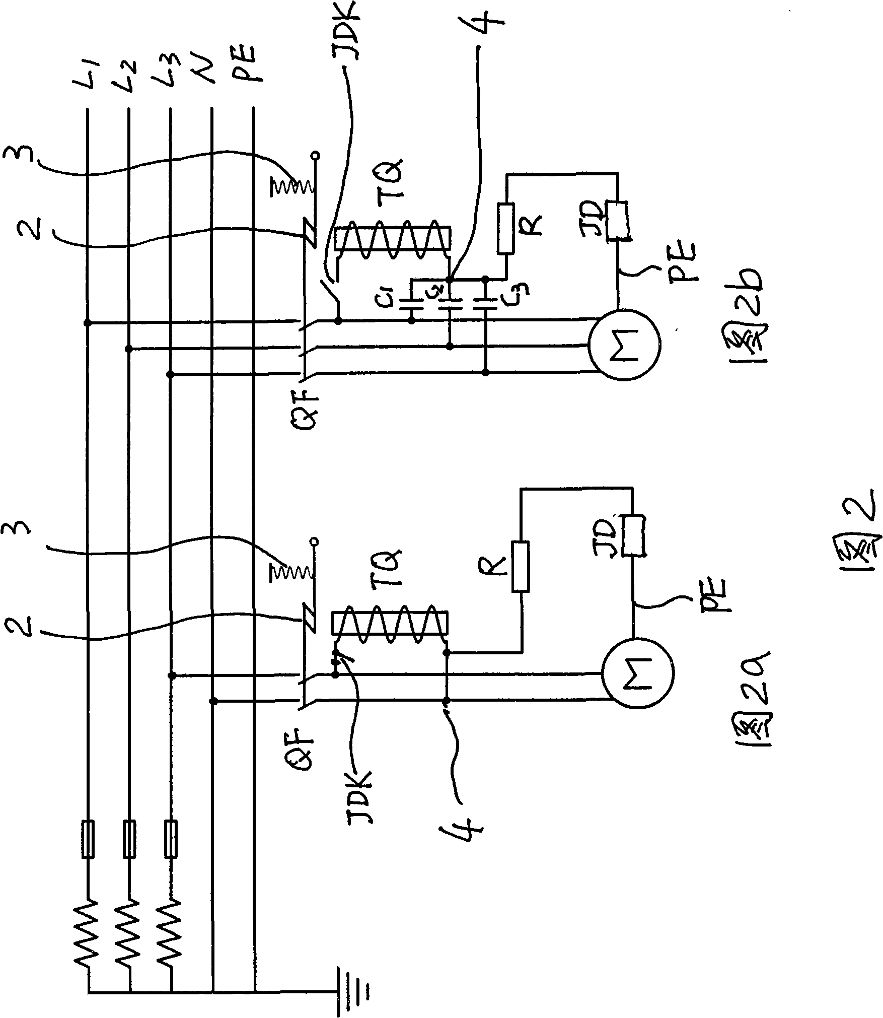 Current-limiting arc-extinguishing shunted exciter tripping type earthing short circuit protection device