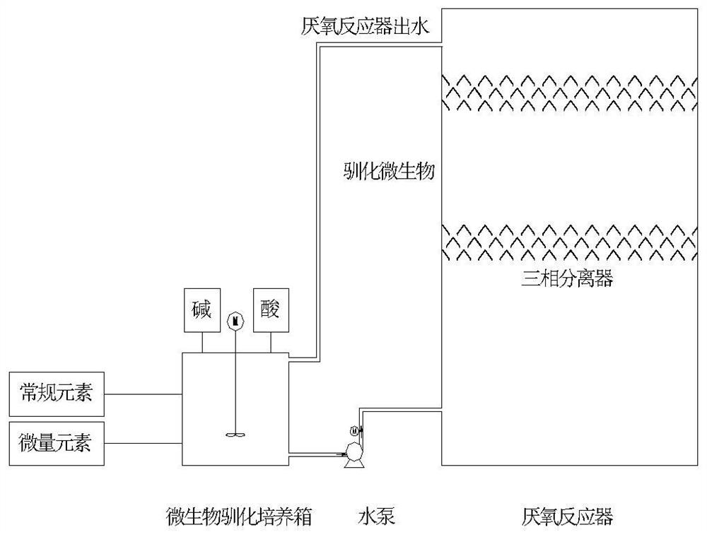 Method and device for improving treatment efficiency of anaerobic reactor in pharmaceutical wastewater treatment process