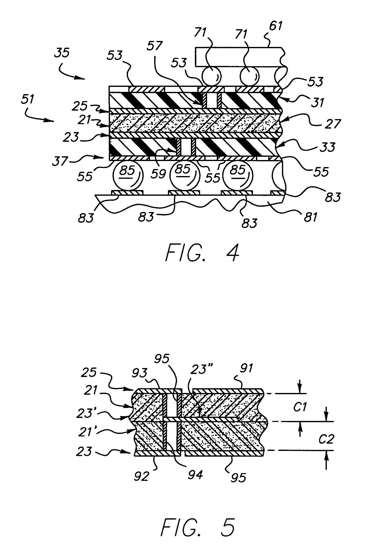 Non-flaking capacitor material, capacitive substrate having an internal capacitor therein including said non-flaking capacitor material, and method of making a capacitor member for use in a capacitive substrate
