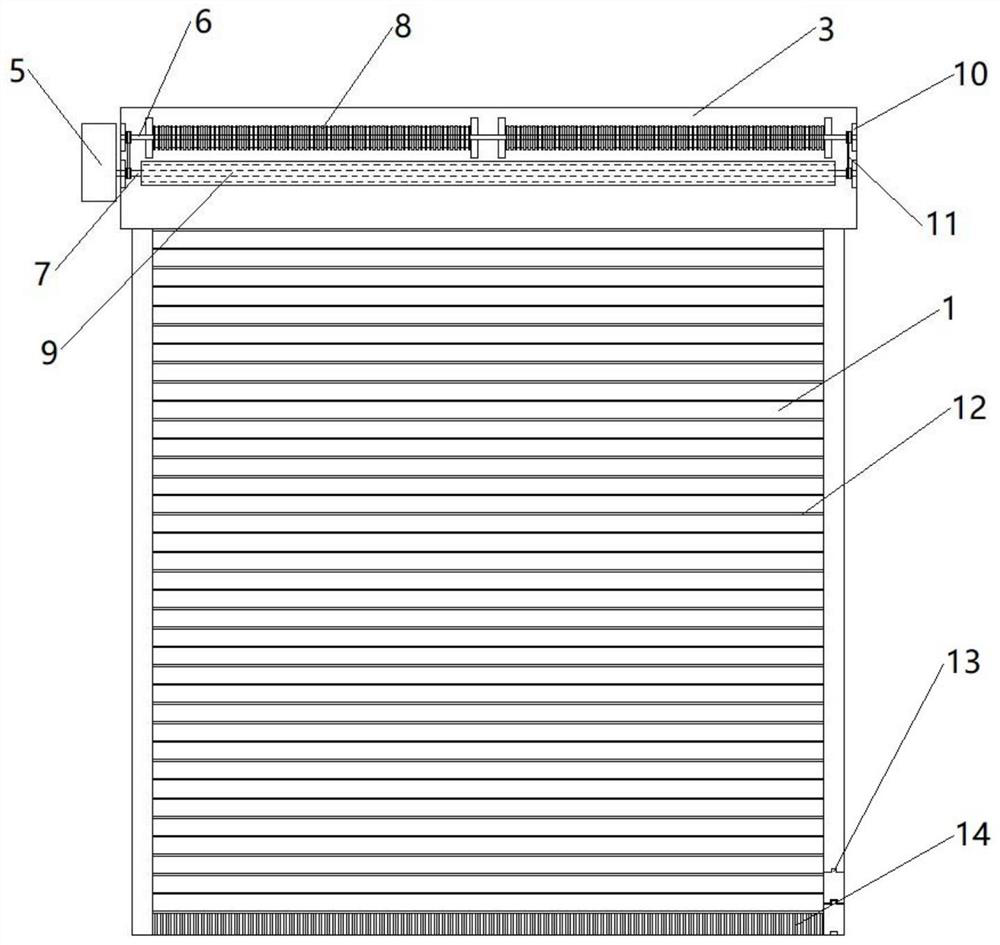 Butt joint type garage door for maglev train parking train inspection garage