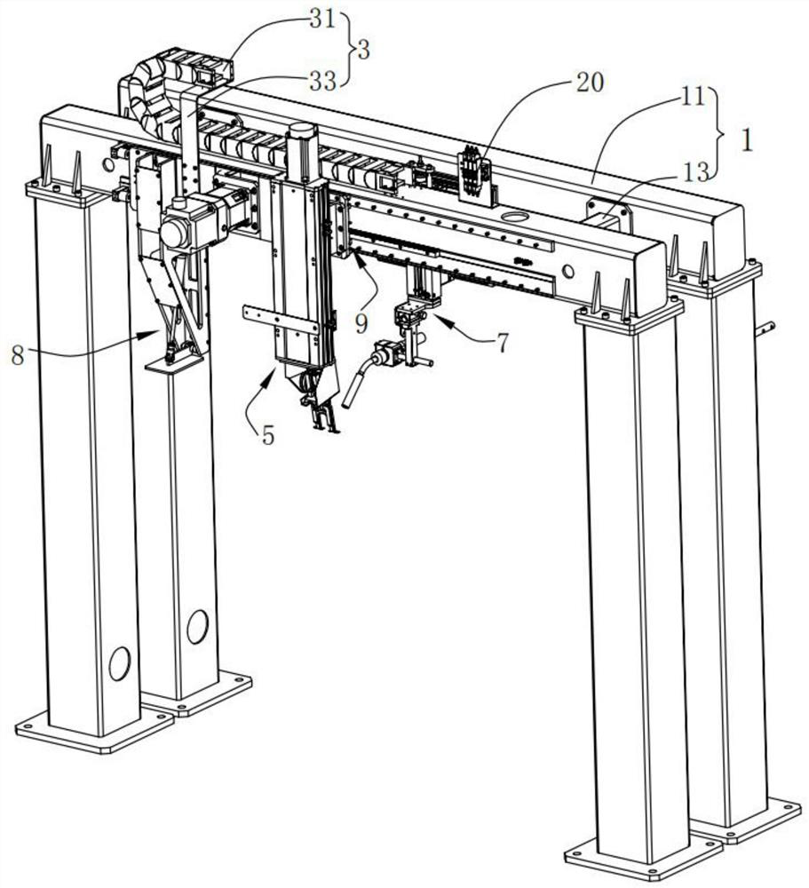 Automatic lifting lug welding workbench and control method thereof