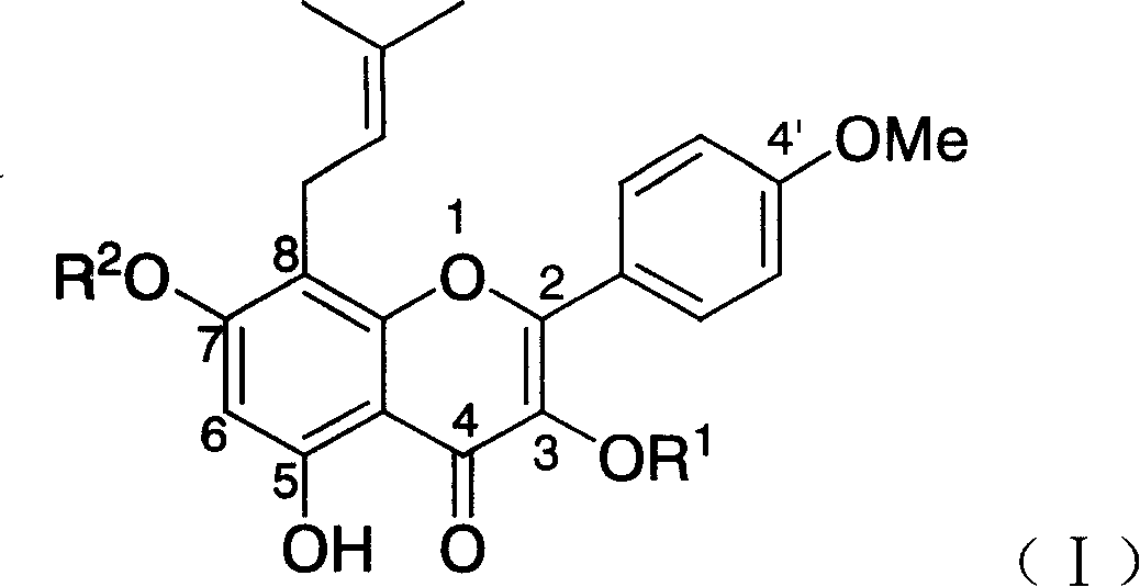 Total synthesis method of natural product barrenwort glycosides compounds