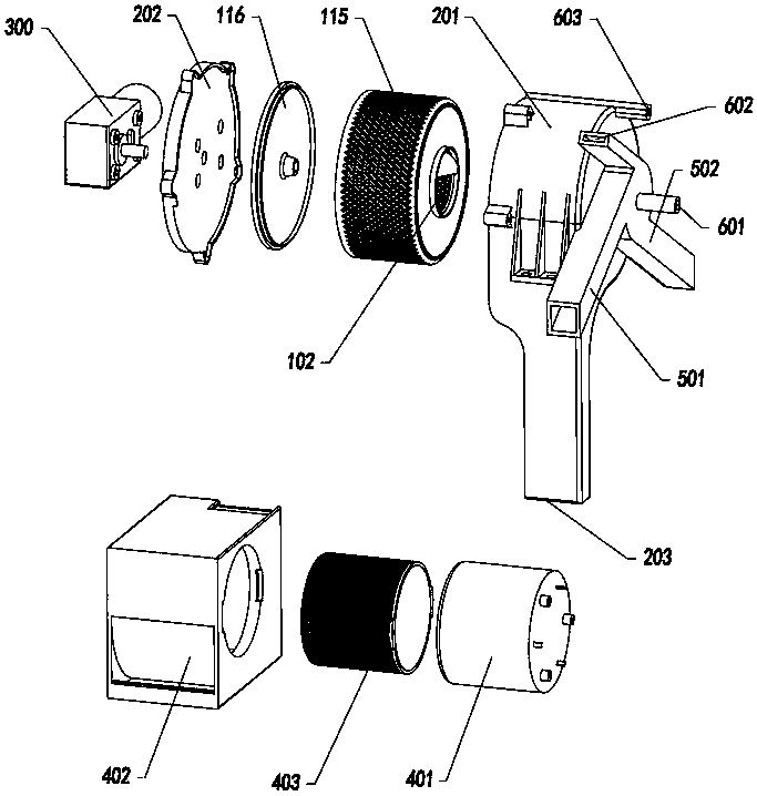 Rotary bin cleaning device