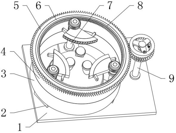 Clamping device with rapid clamping function for motor end cover machining