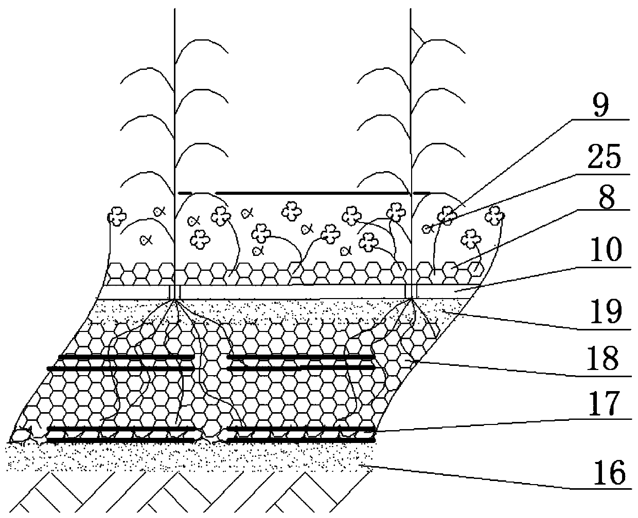 Superposed sewage treatment system