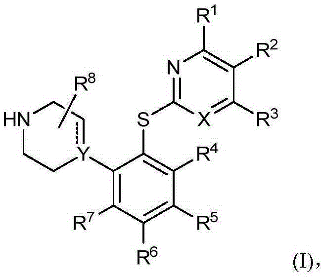 1-heterocyclyl-2-(heteroarylthio) benzene derivative and use method and application