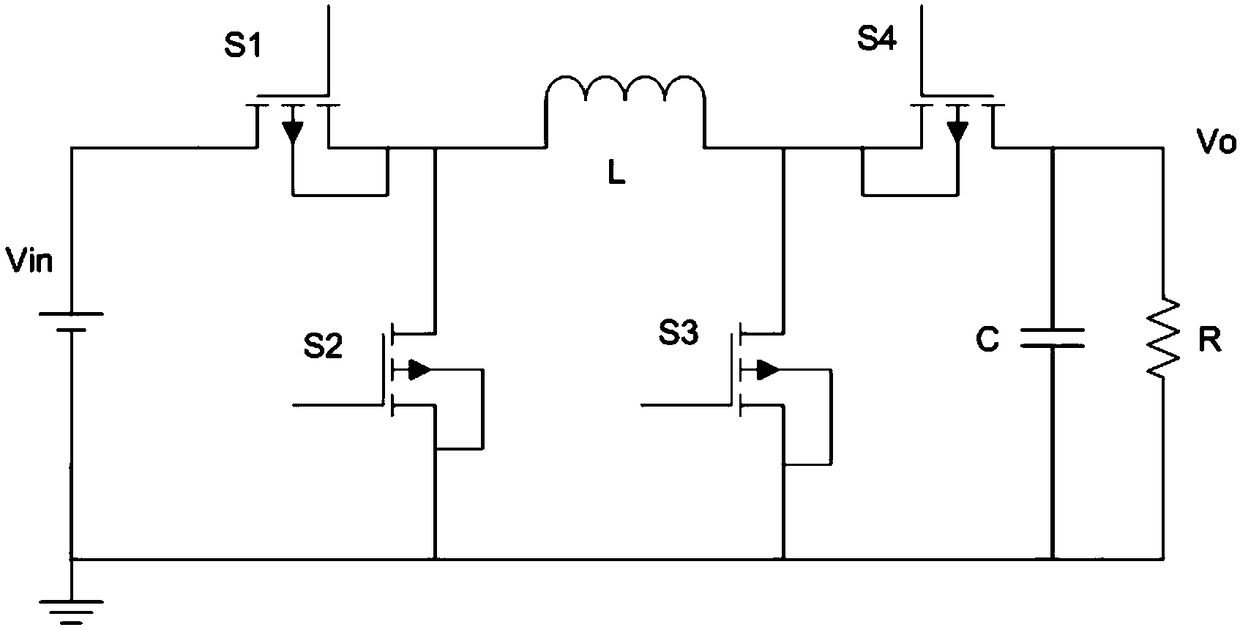 Small-power voltage compensation combined-type DC/DC converter circuit and working method thereof