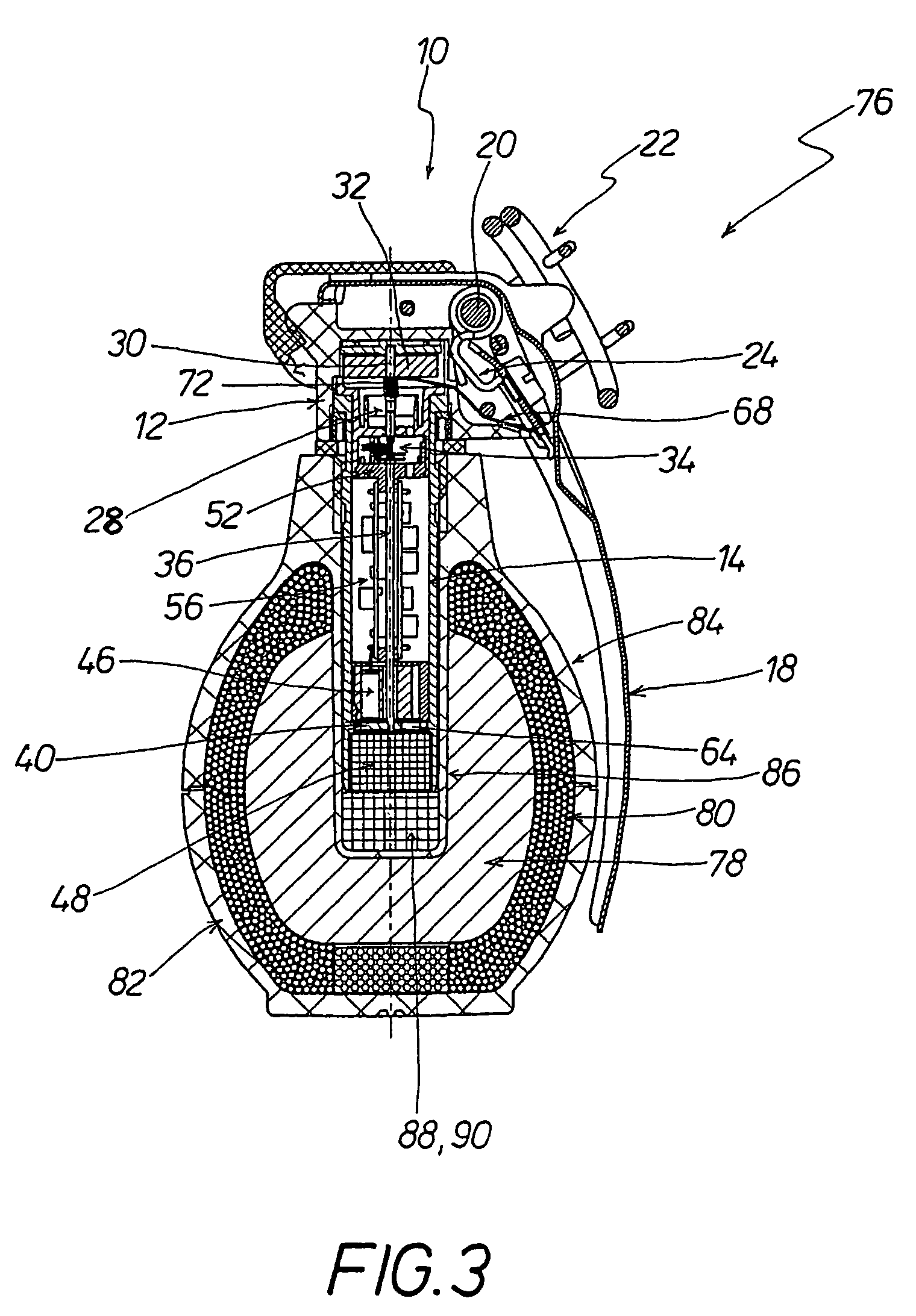 Mechano-electrical fuse for a hand grenade