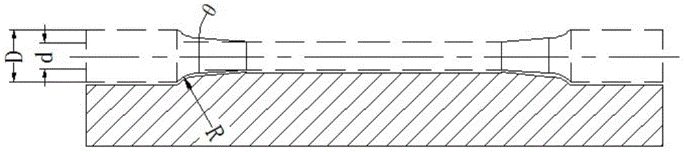 Wedge transverse rolling die capable of achieving forming of hollow blank without mandrel and rolling method