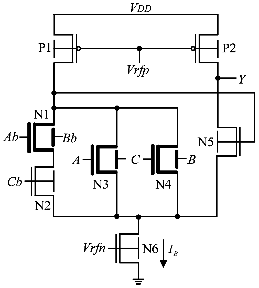 Current mode rm or non-exclusive or unit circuit based on finfet device