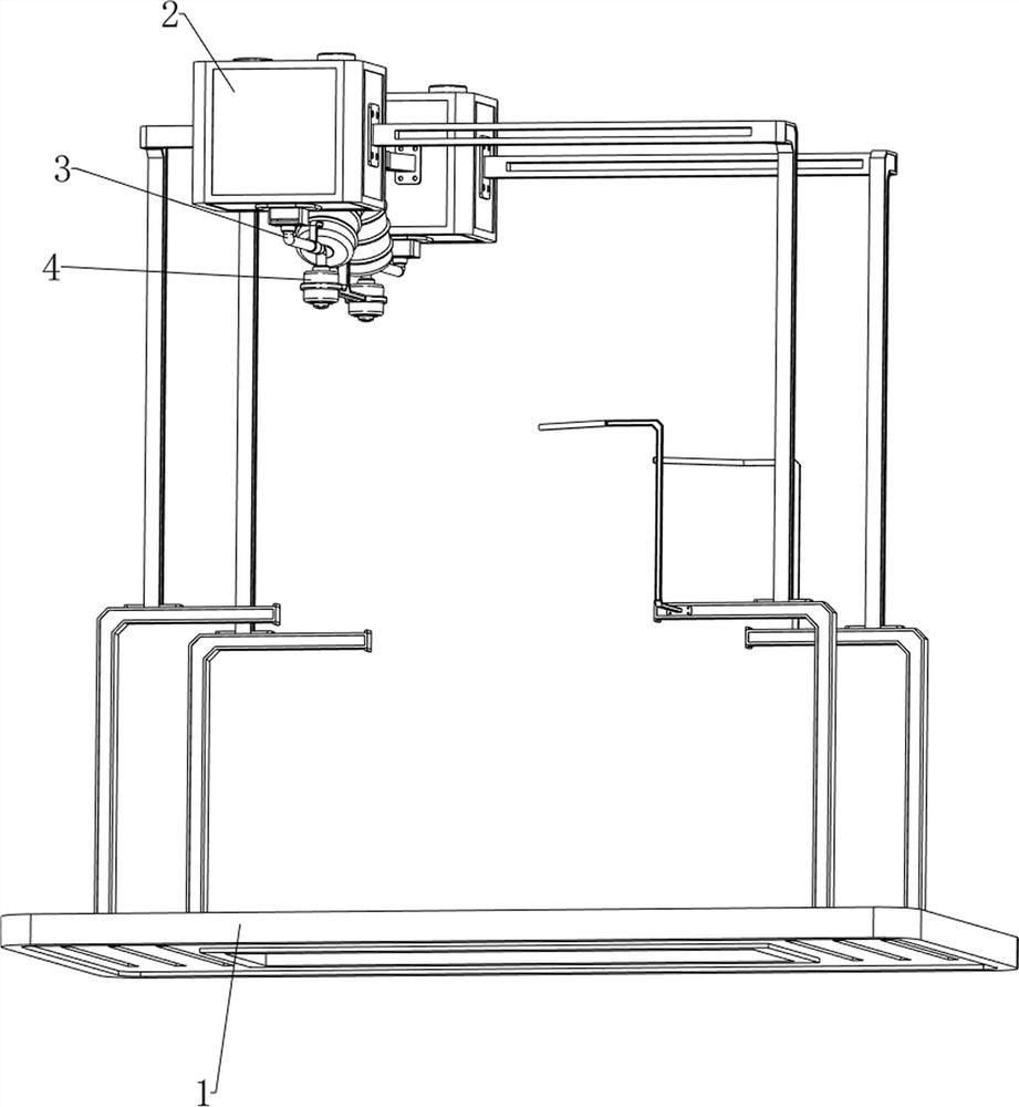 Spraying device for heat insulation layer of battery