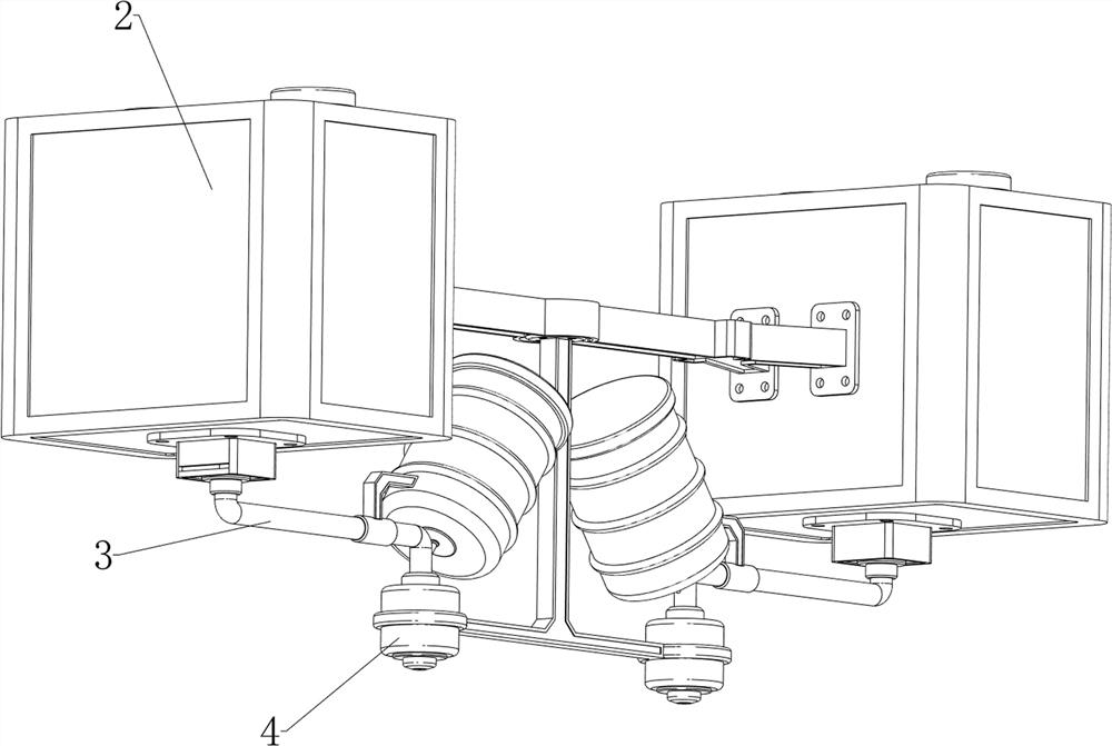 Spraying device for heat insulation layer of battery