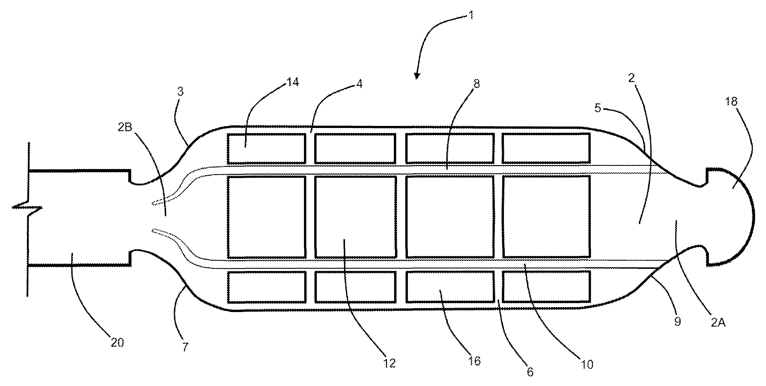 Assembly for pain suppressing electrical stimulation of a patient's nerve