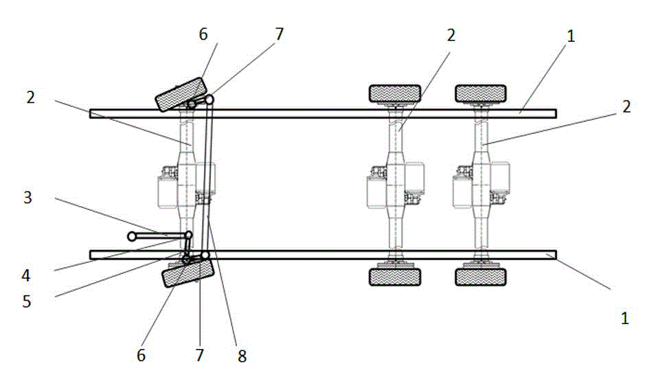 Multi-axle distributed driving pure electric vehicle seriation platform
