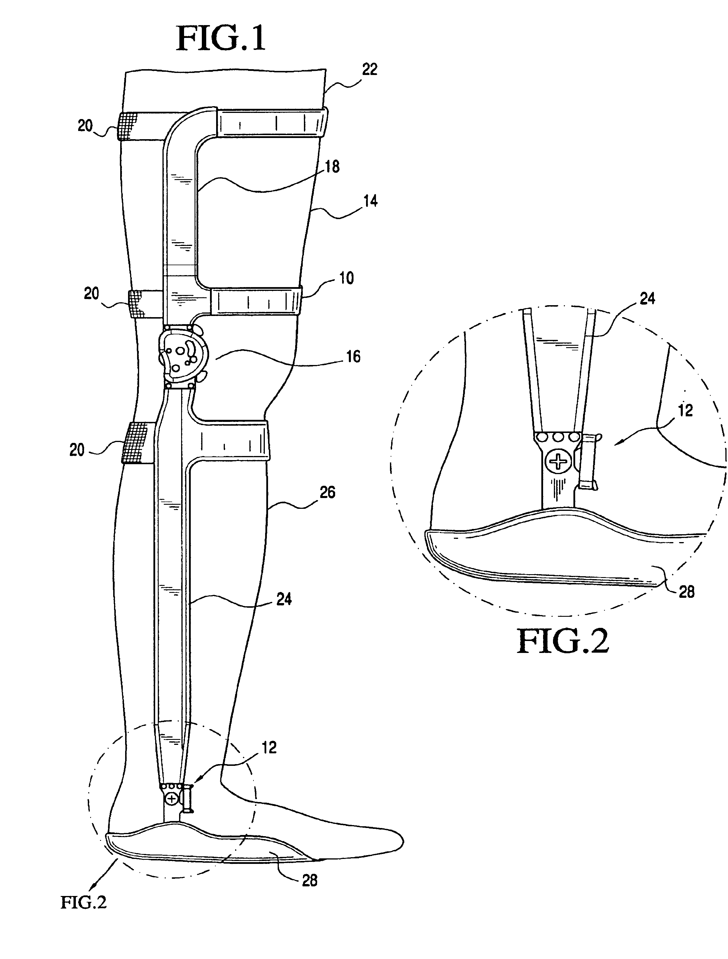 Tension assisted ankle joint and orthotic limb braces incorporating same
