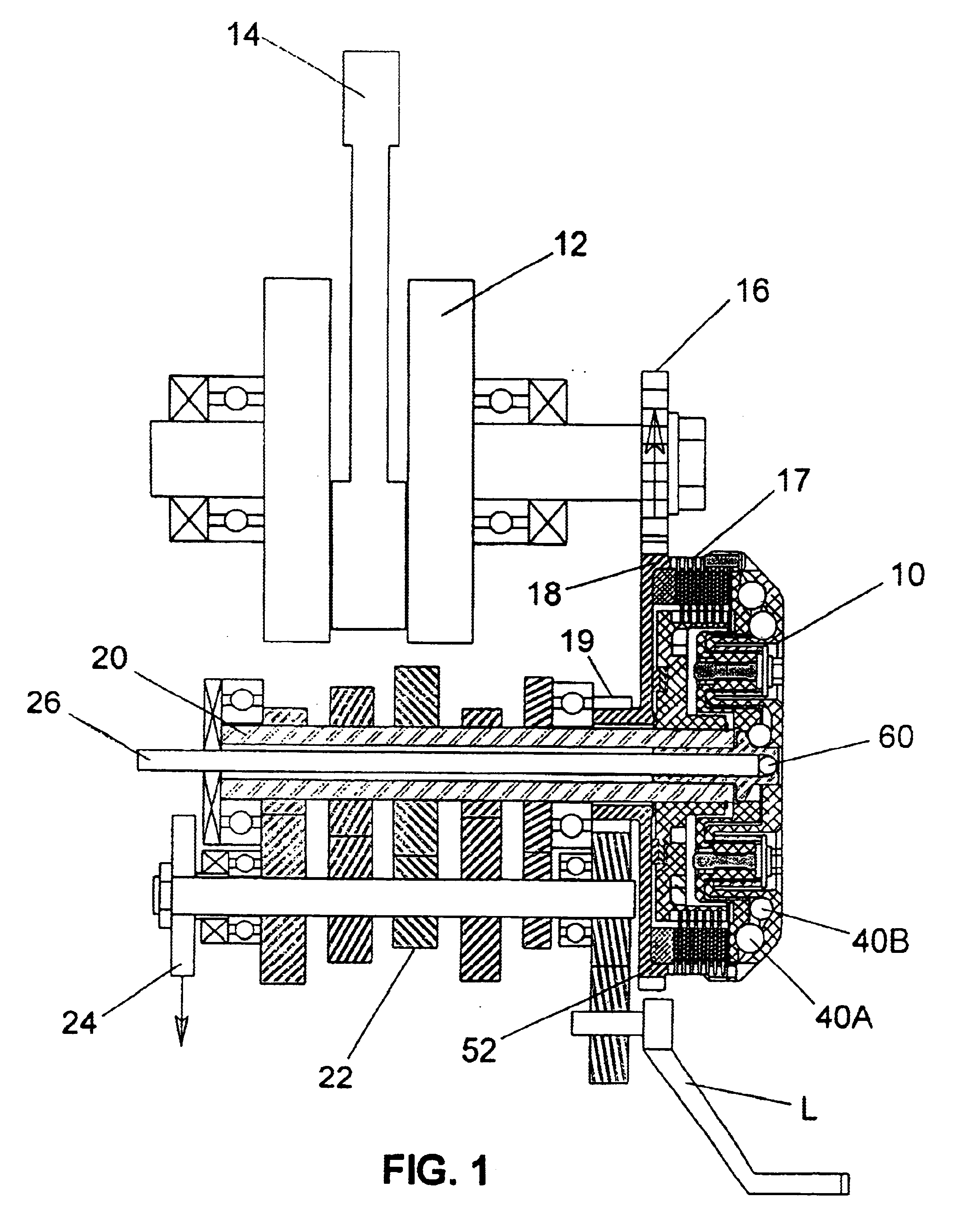 Automatic clutch with manual override control mechanism