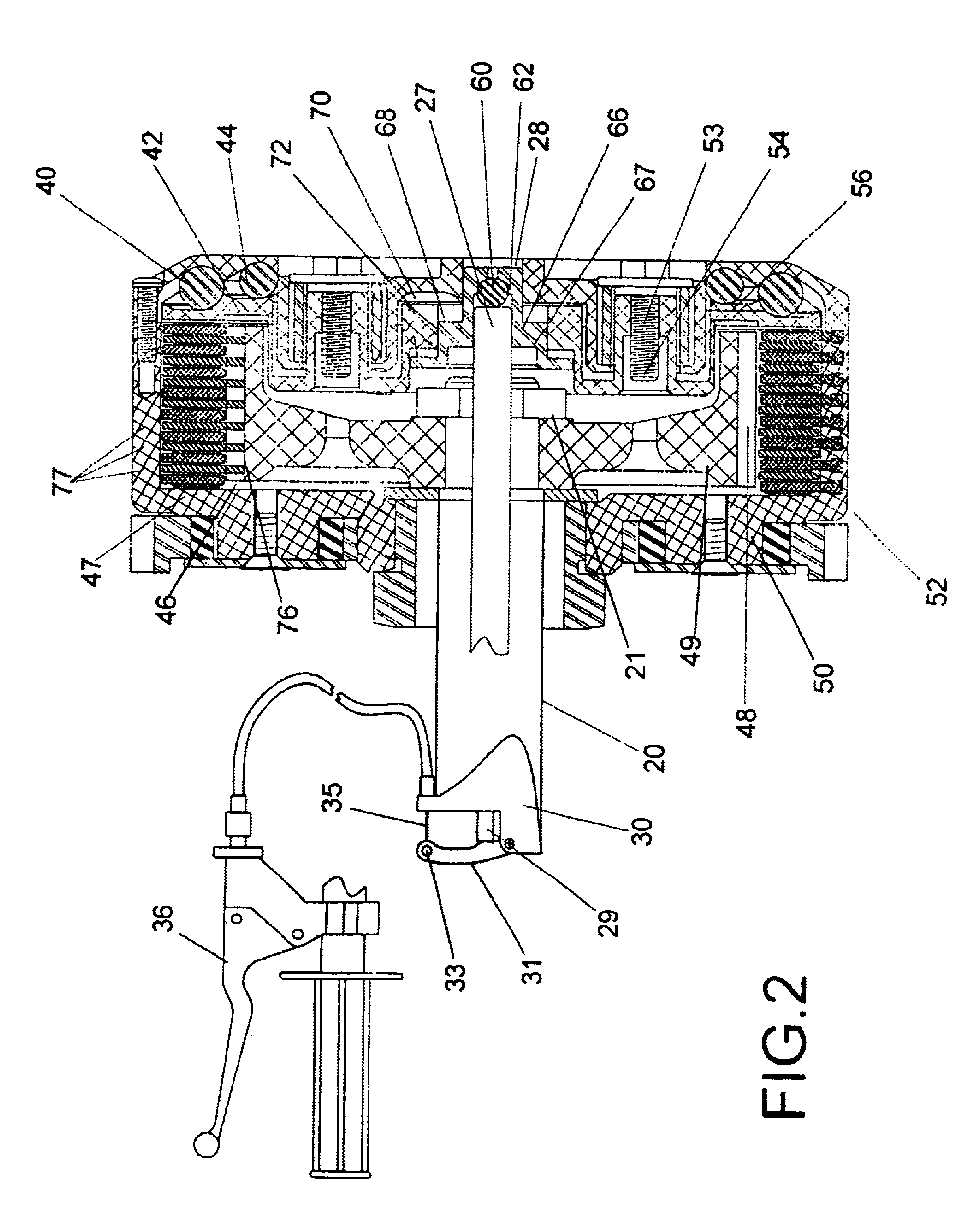 Automatic clutch with manual override control mechanism