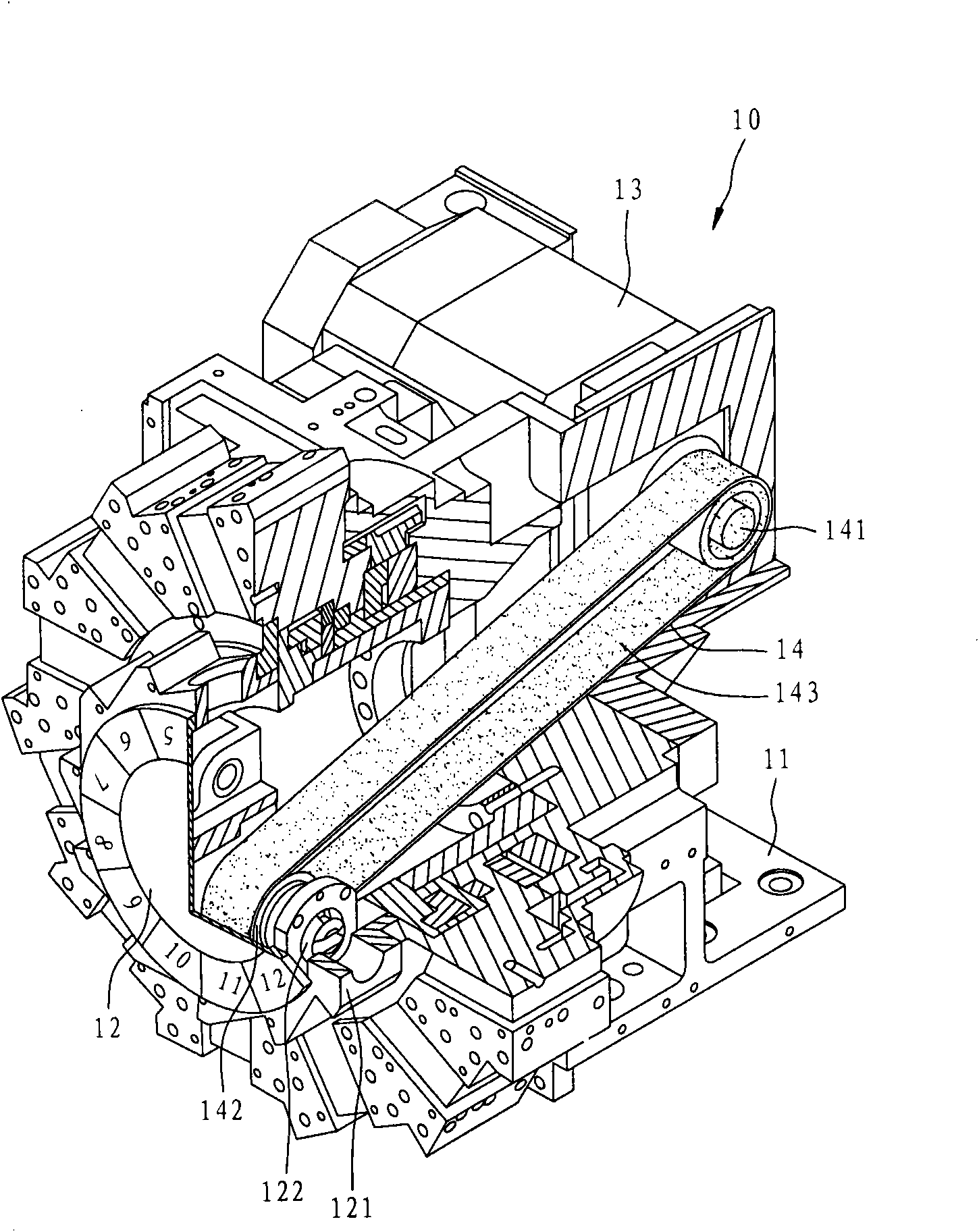 Multifunctional composite power cutter tower of computer numerically controlled lathe