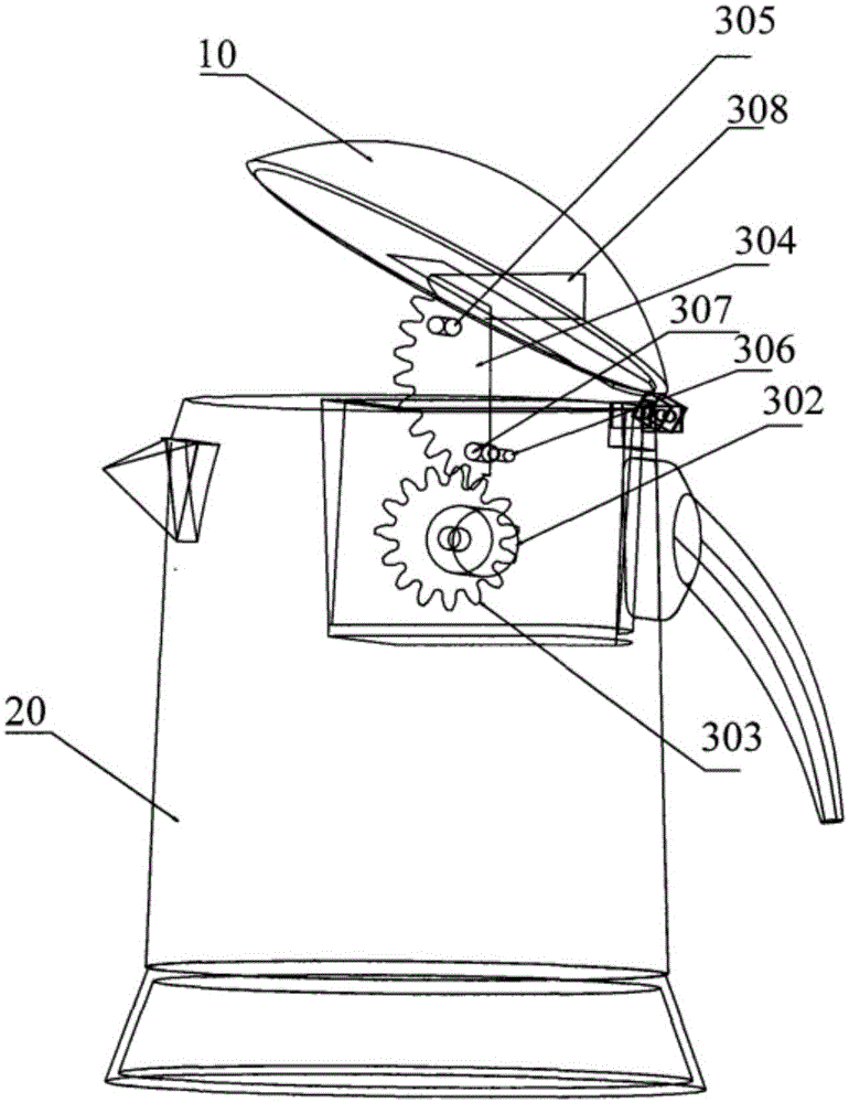 Electric kettle with automatically opening and closing lid based on rate of water temperature change