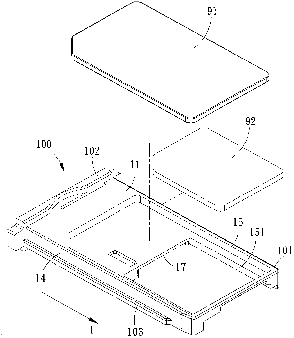 Dual SIM (Subscriber Identity Module)-card tray, connector module and electrical connector device