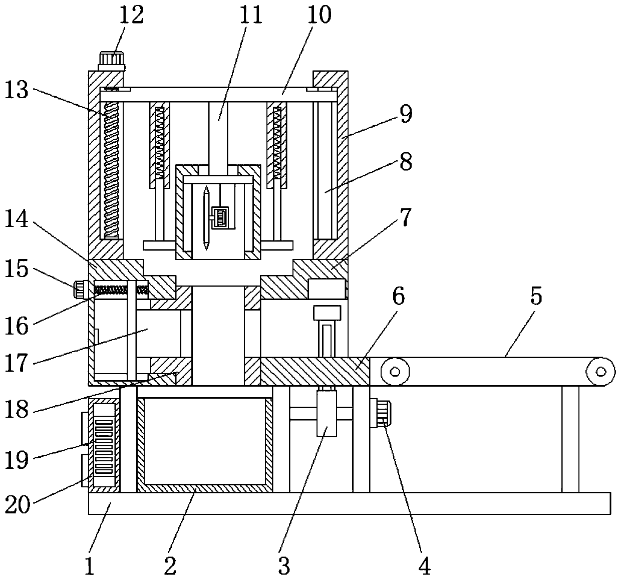 A slicing device with high safety performance for processing agricultural and sideline products