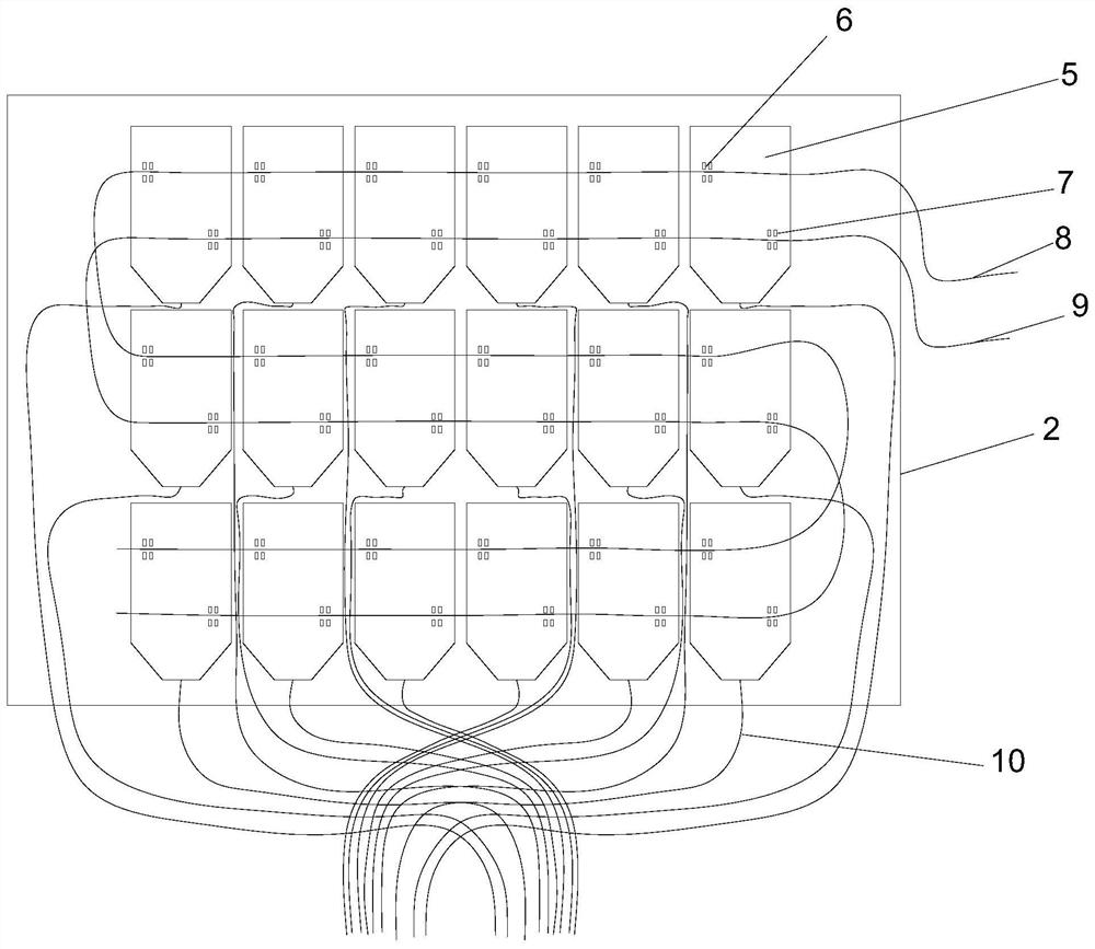 Electronic detonator storage device suitable for automatic filling