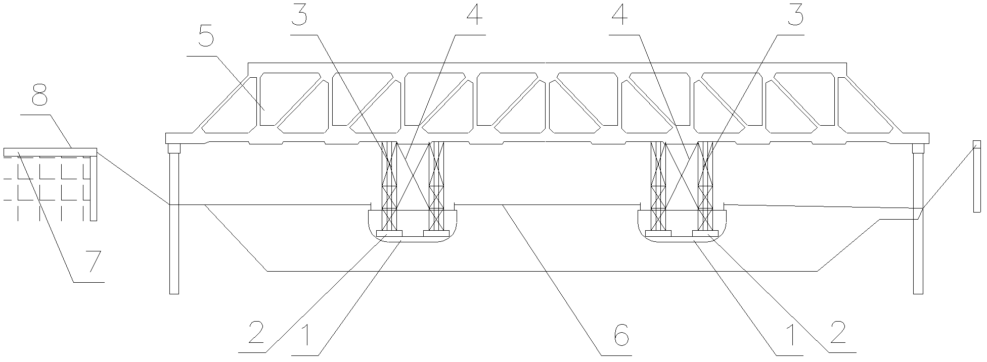 Floating bridge removing method