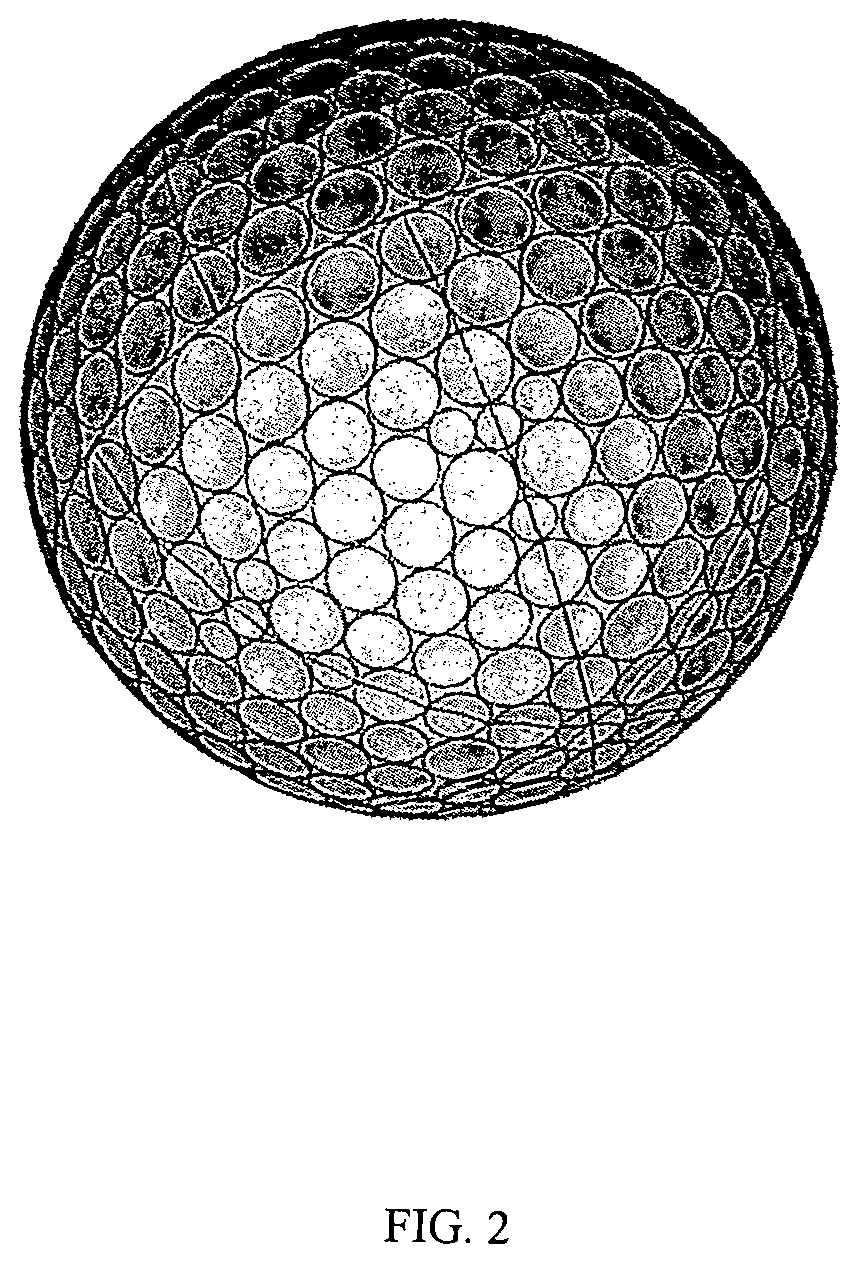 Dimple patterns for golf balls