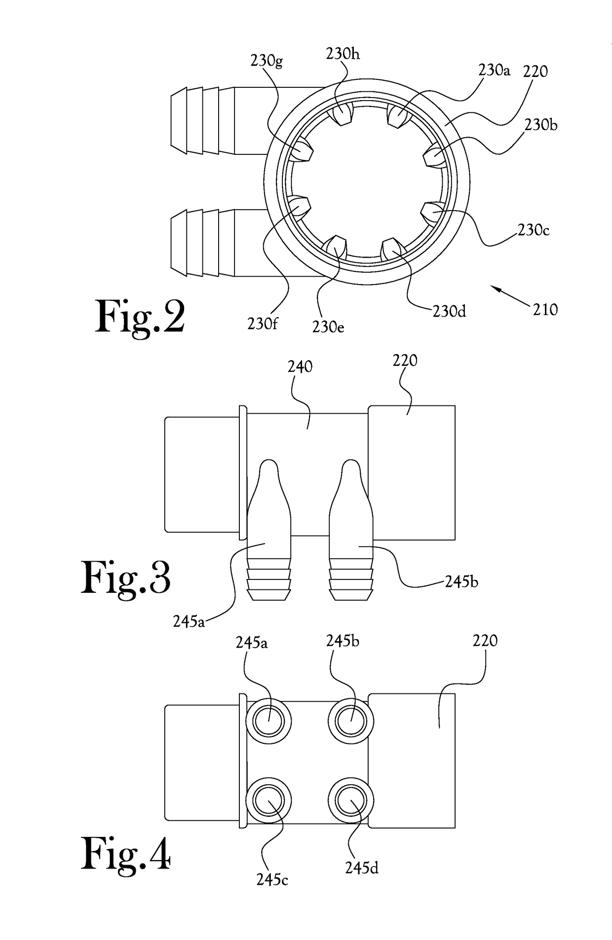 Hot tub manifold with raised frictional sections