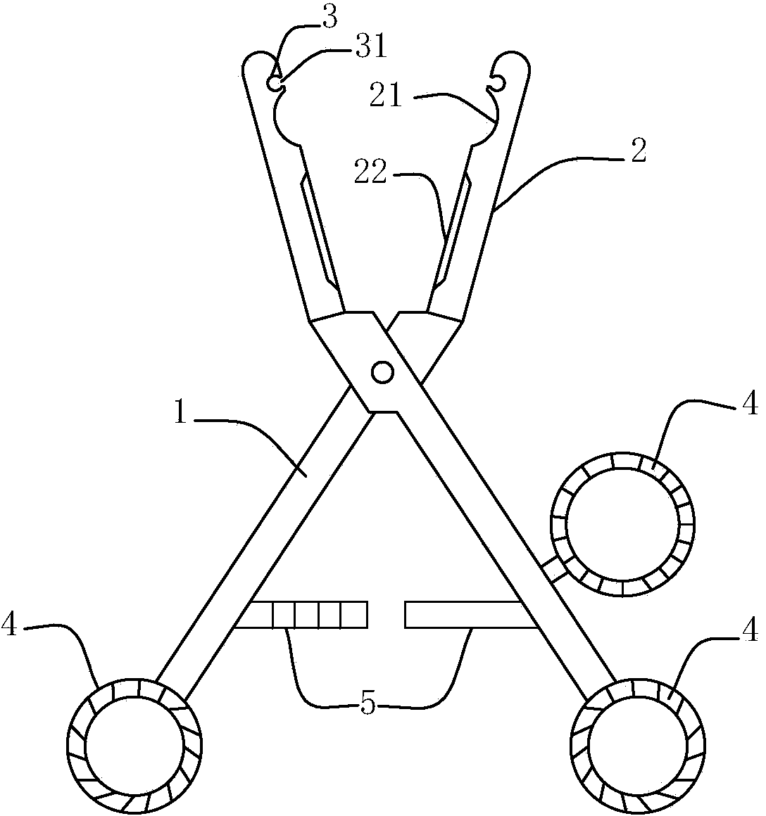 Umbilical cord ligature forceps for obstetrical department