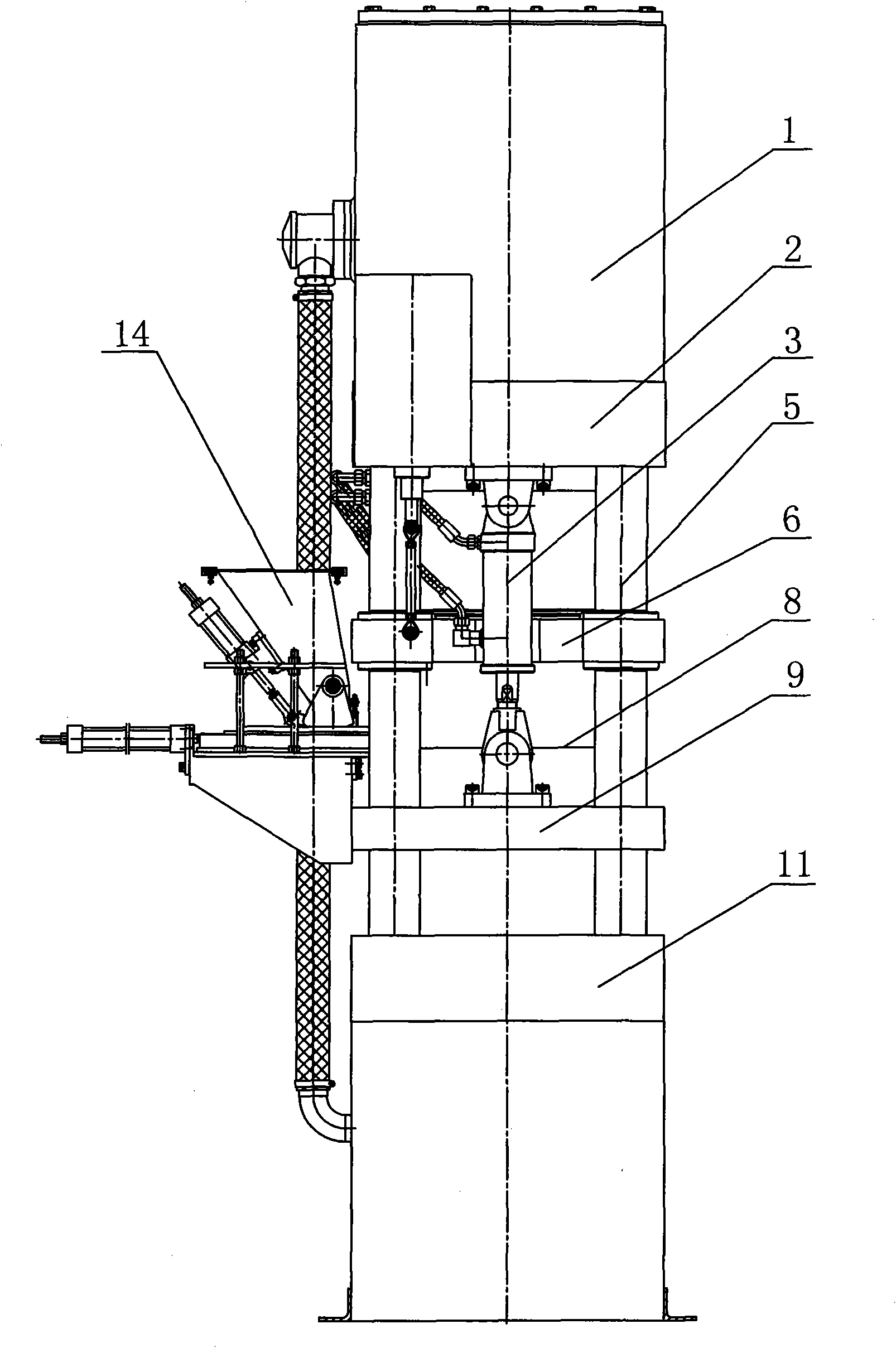 Full-automatic powder hydraulic forming machine and pressing technique thereof