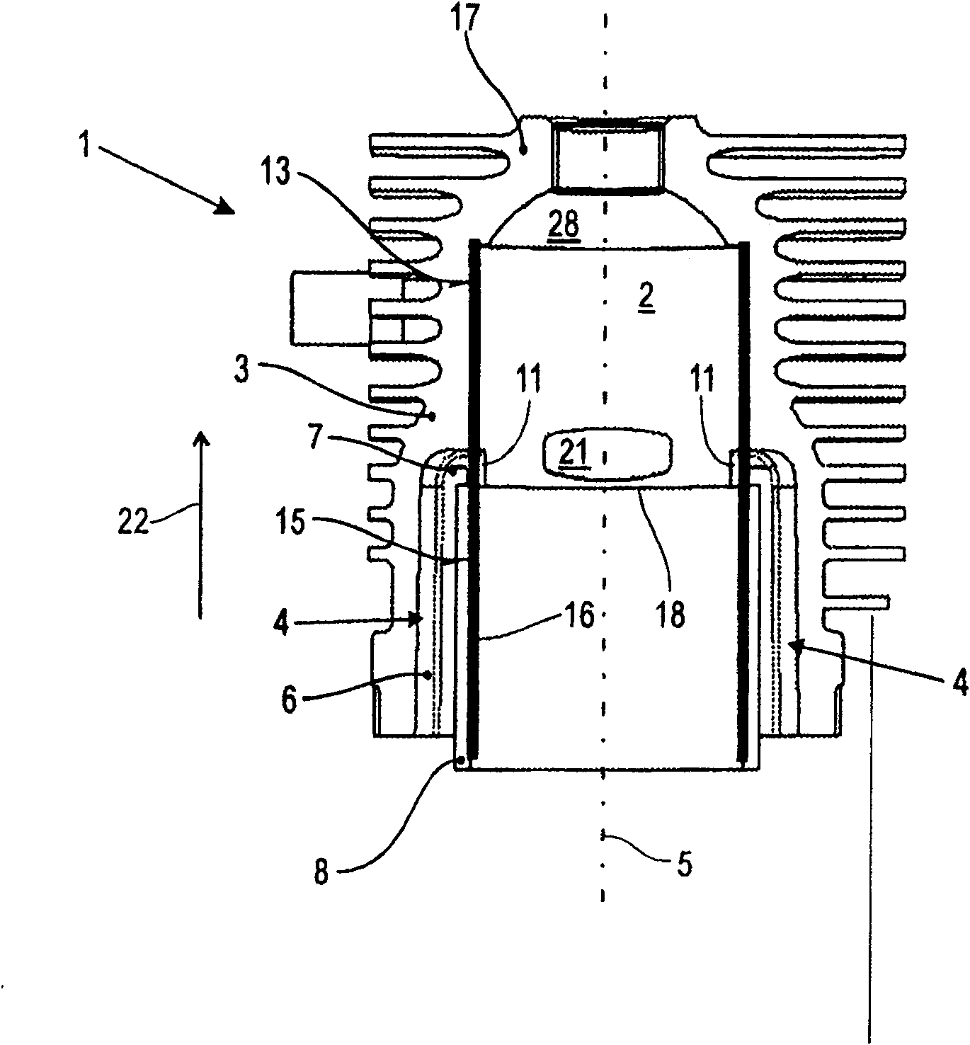 Cylinder for an internal combustion engine for a manually guided implement