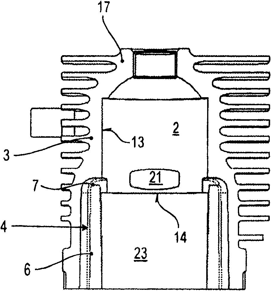 Cylinder for an internal combustion engine for a manually guided implement