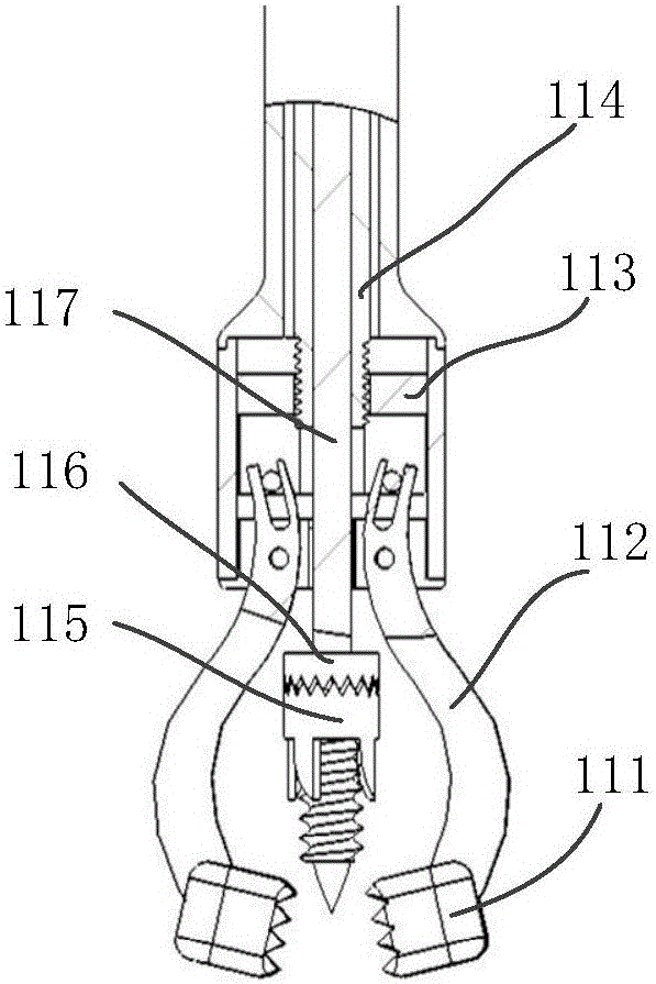 Hand-operated minimally invasive spinal column operation guiding device