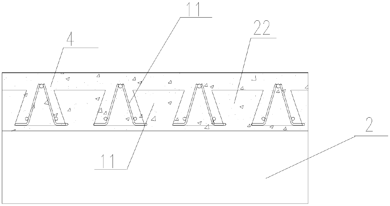 U-shaped steel composite beam member with self-contained shearing parts