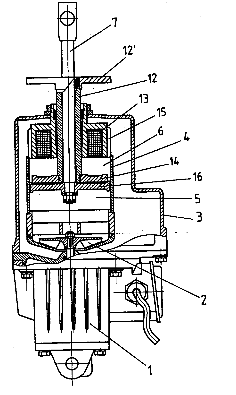 Supplementary braking thrust unit for brake