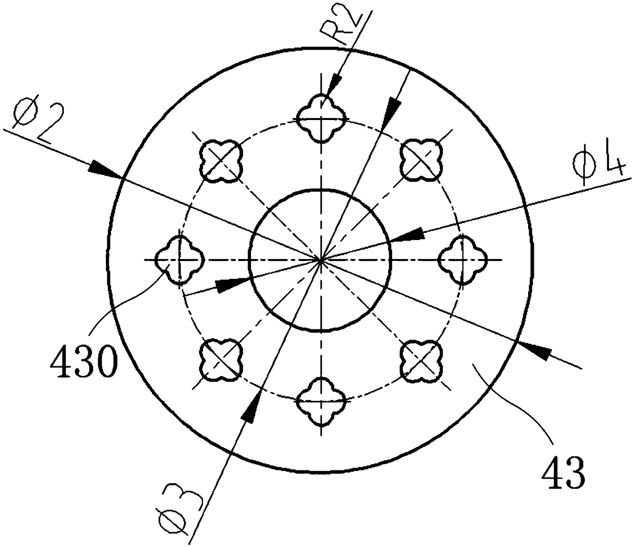 Cyclone bottom-flow energy dissipation device in graded tailing filling system and energy dissipation method thereof