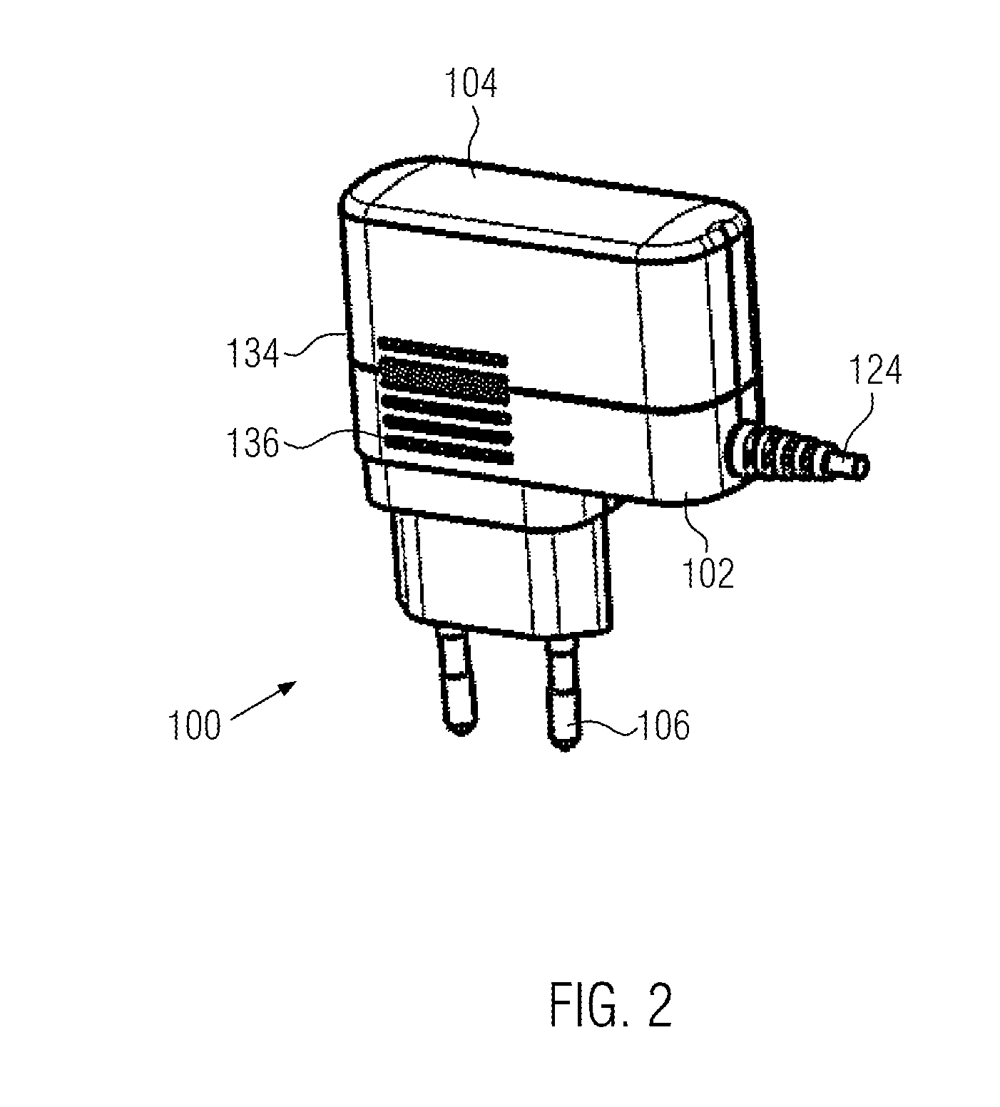 Partially compound-filled power supply unit and manufacturing method