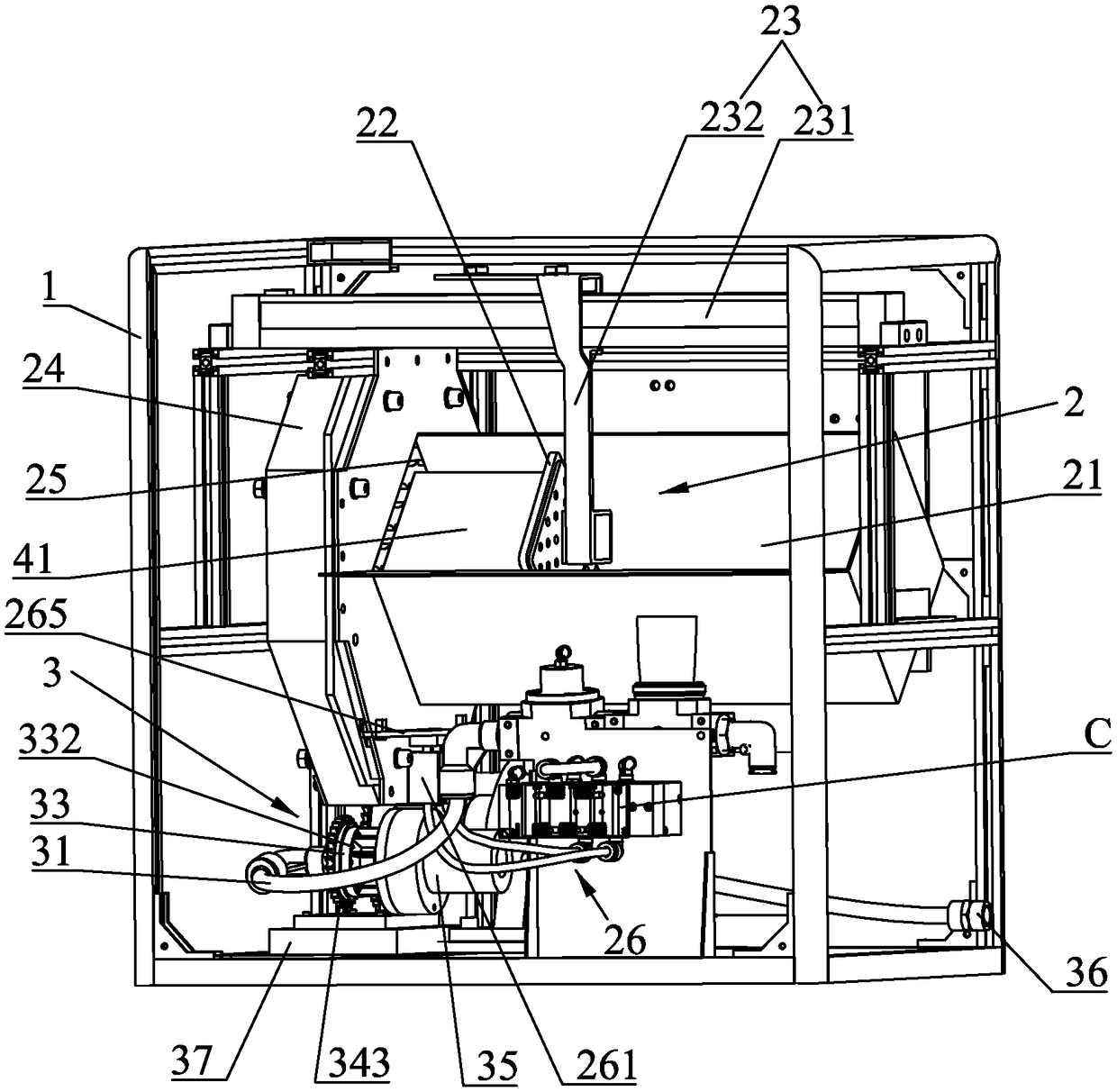 Solid carbon dioxide cleaning machine