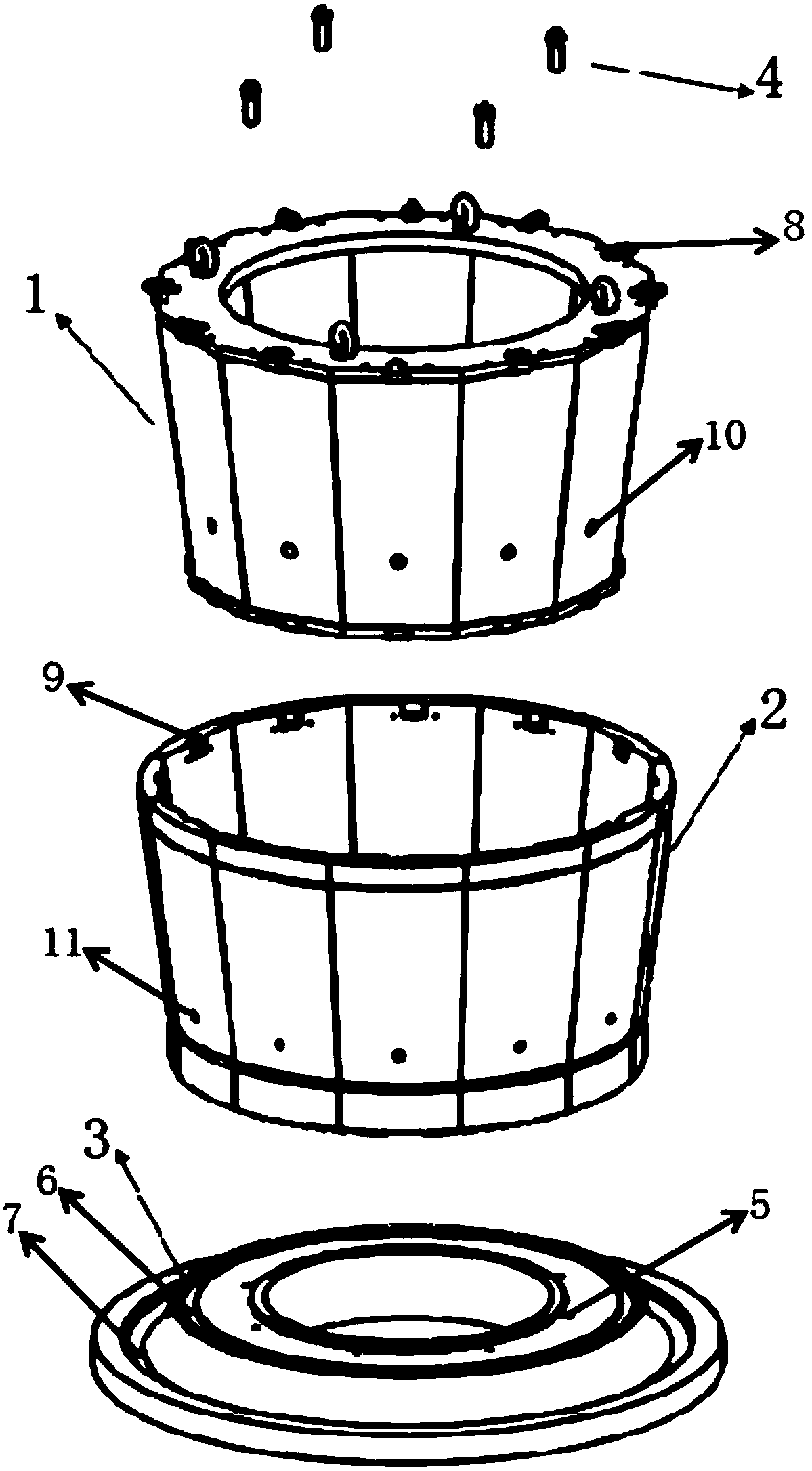 Combined mold and duct wall molding method
