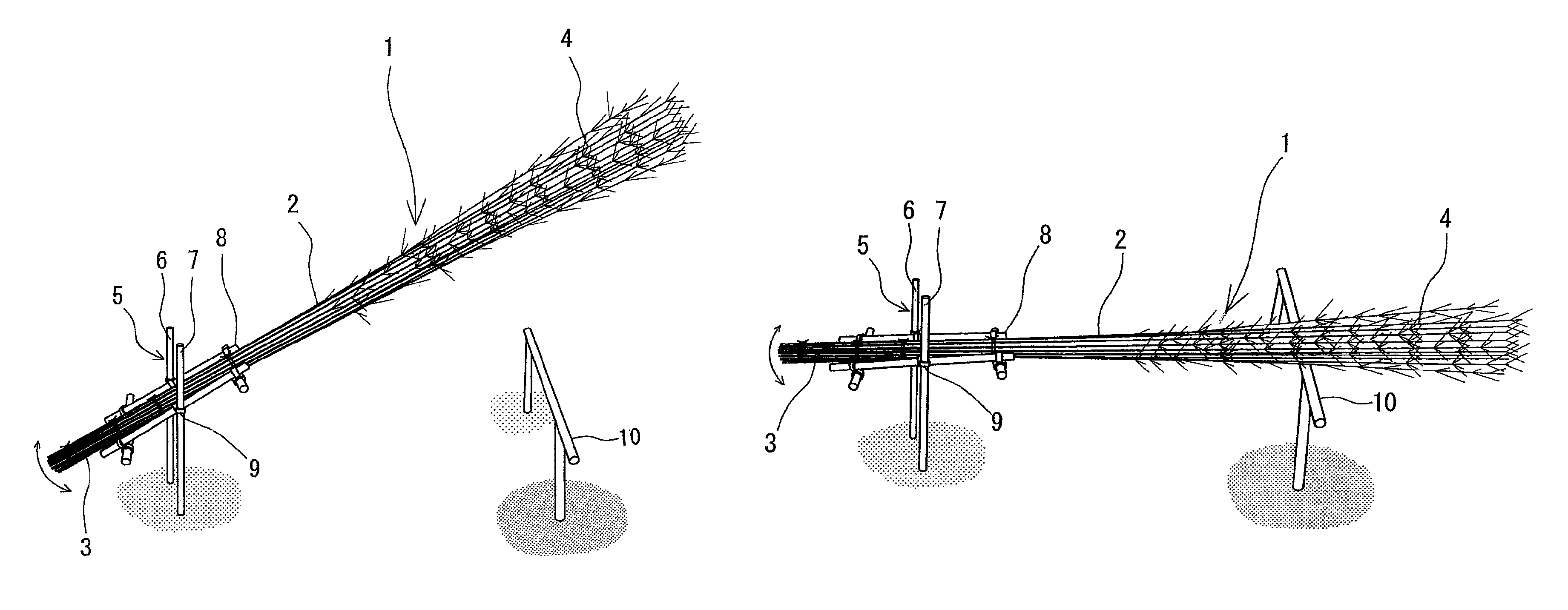 Floating-type sandy beach growing device