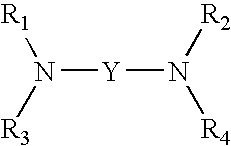 Compositions containing N,N,N',N'-tetrakis(hydroxyalkyl)diamine-or N,N,N',N'-tetrakis(hydroxyalkoxy)diamine-based buffers