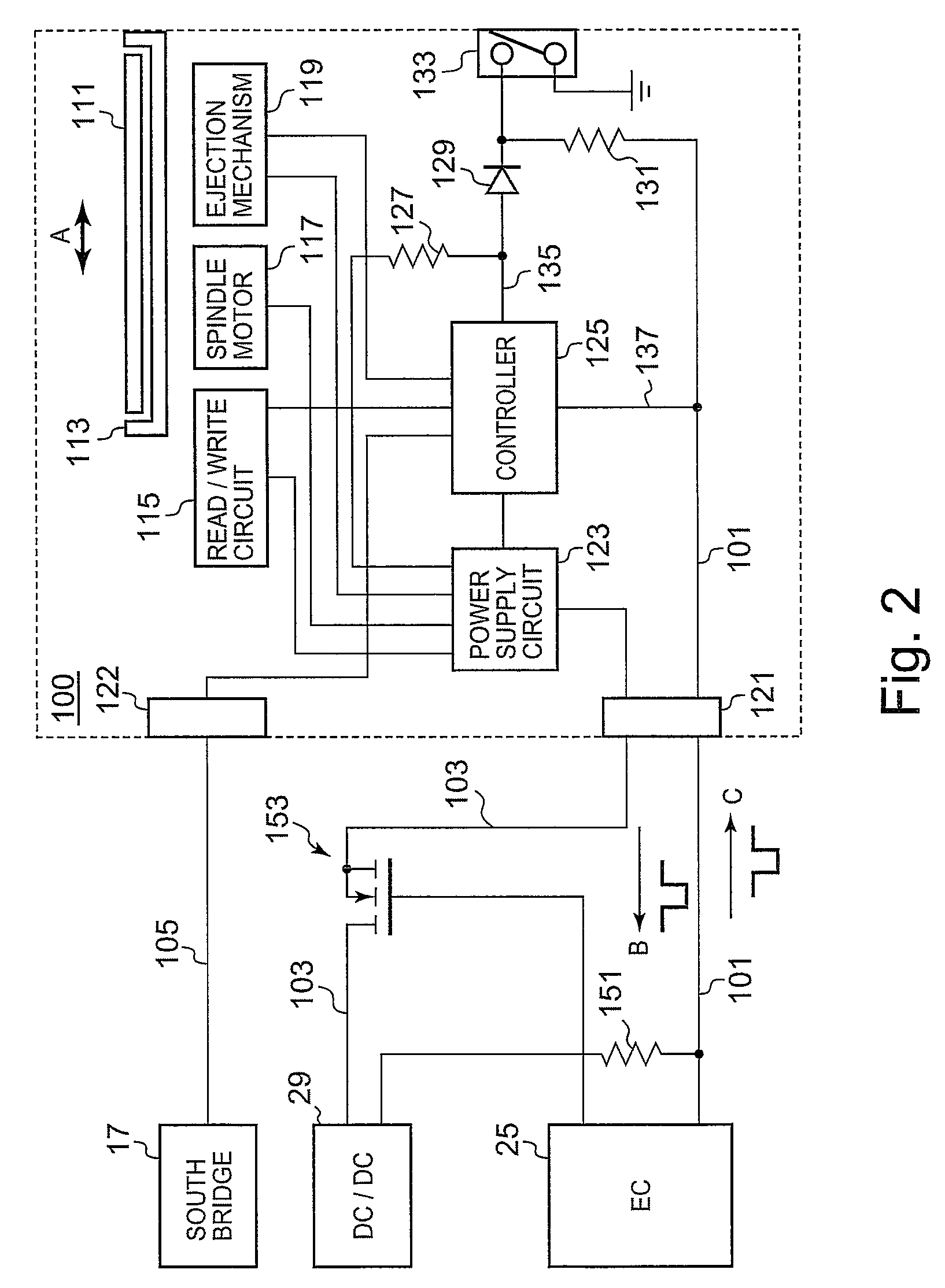 Notebook optical disc drive capable of generating a pseudo eject signal