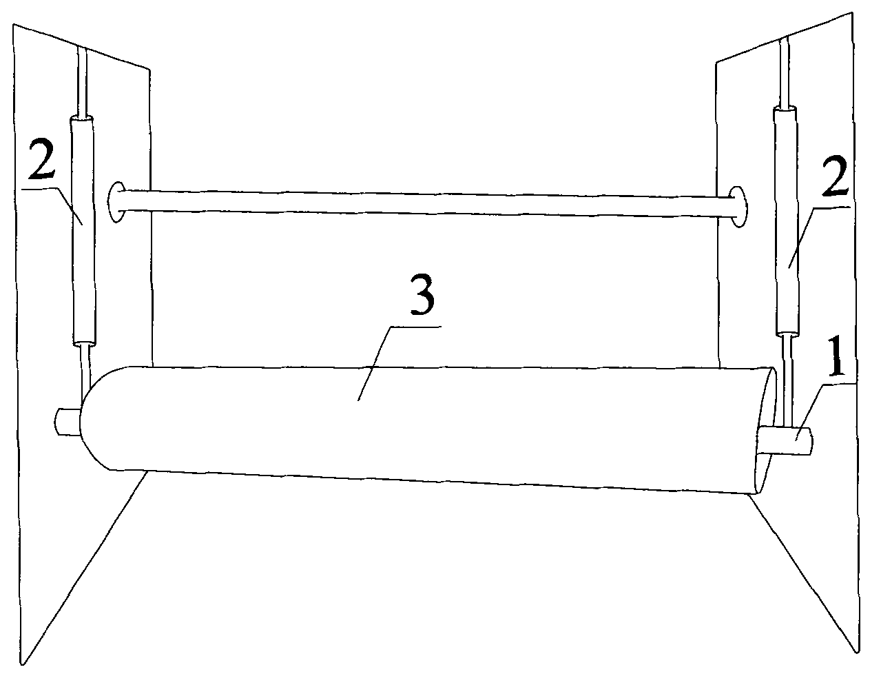 Material collecting device for loom