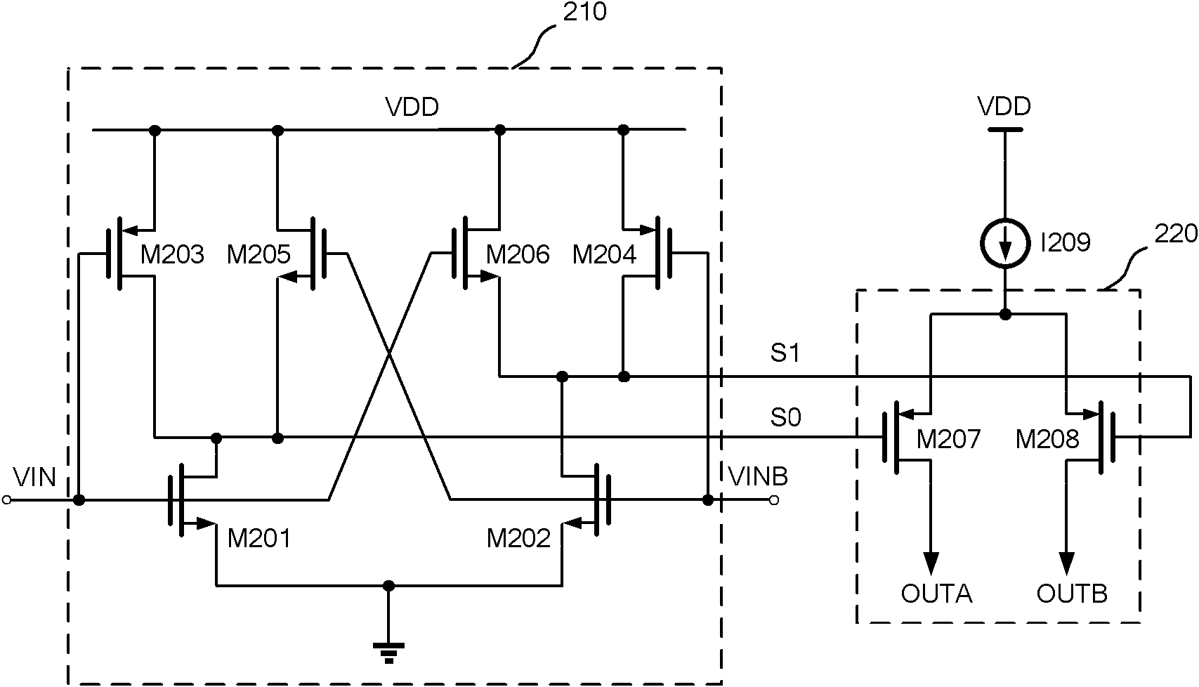 Current switching circuit for high-speed current rudder digital-to-analog converter