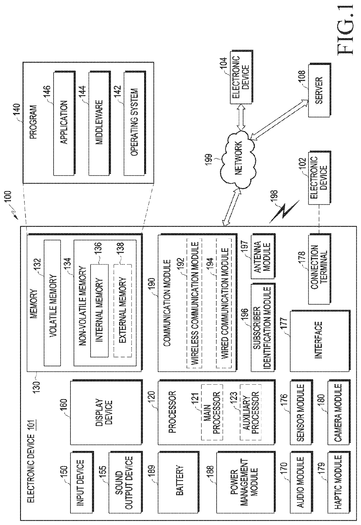 Electronic device and electronic device housing structure