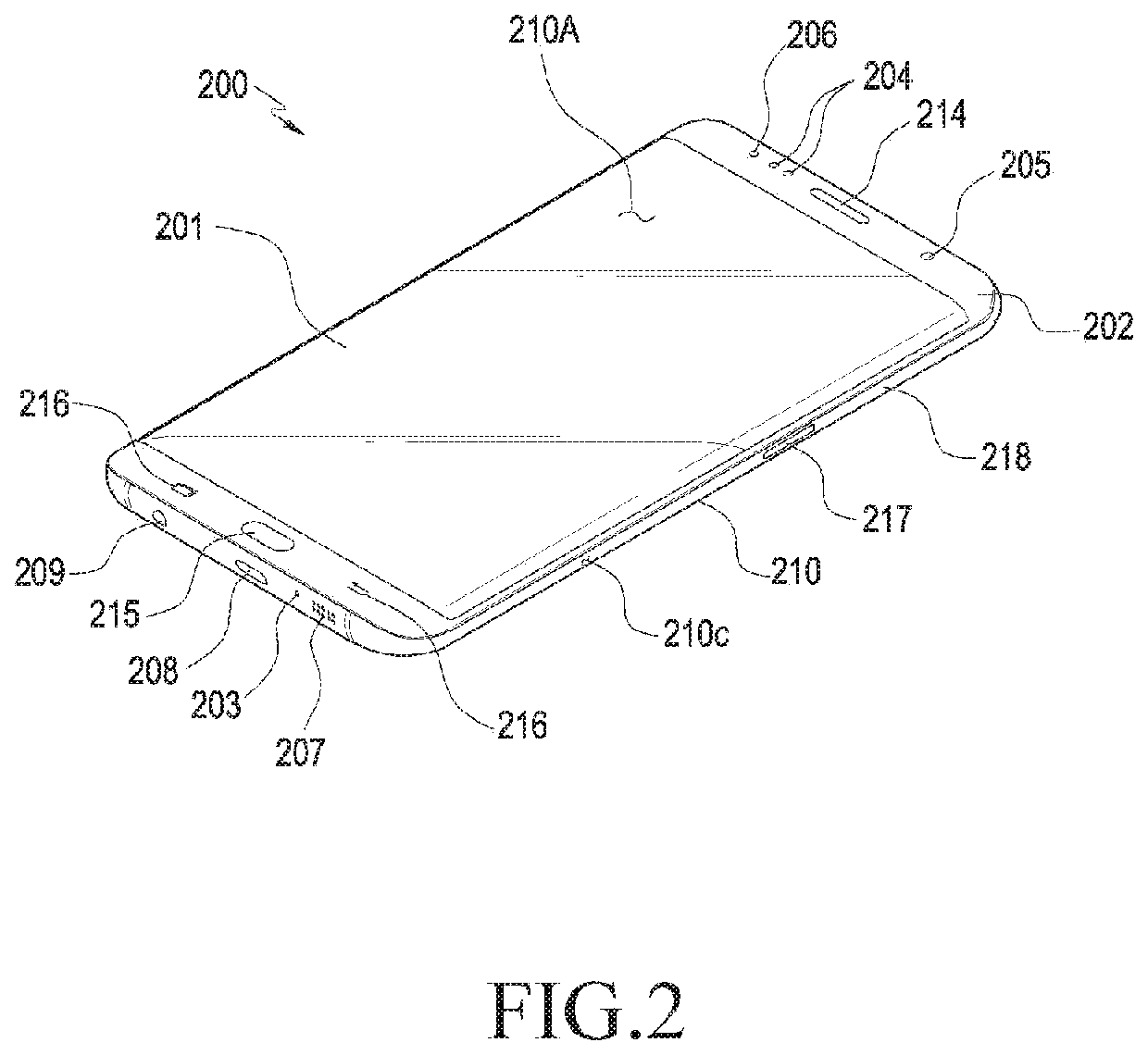 Electronic device and electronic device housing structure