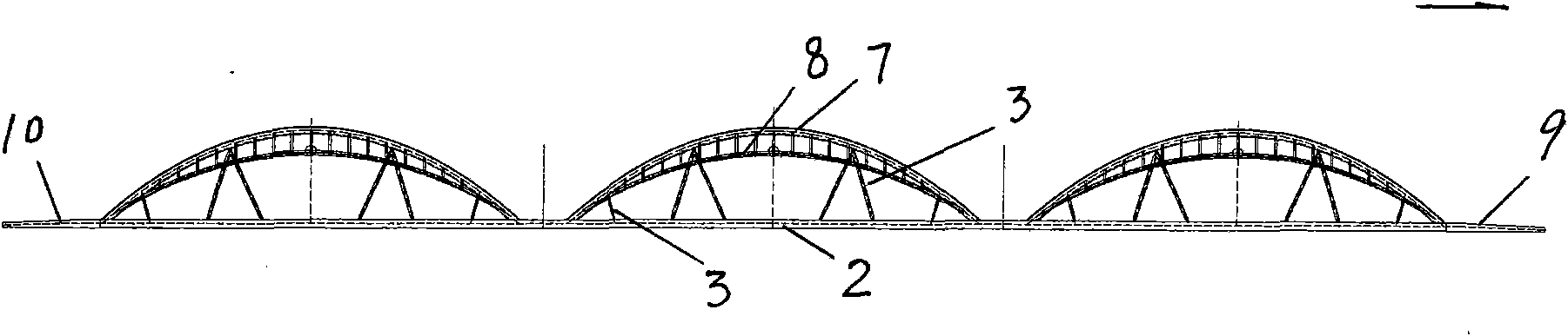 Arch bridge construction method for combined beam-steel arch combined system