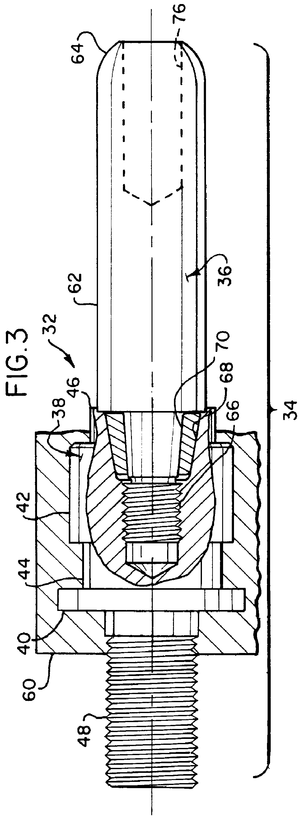Electrical connector with replaceable pin contacts not requiring accompanying re-termination