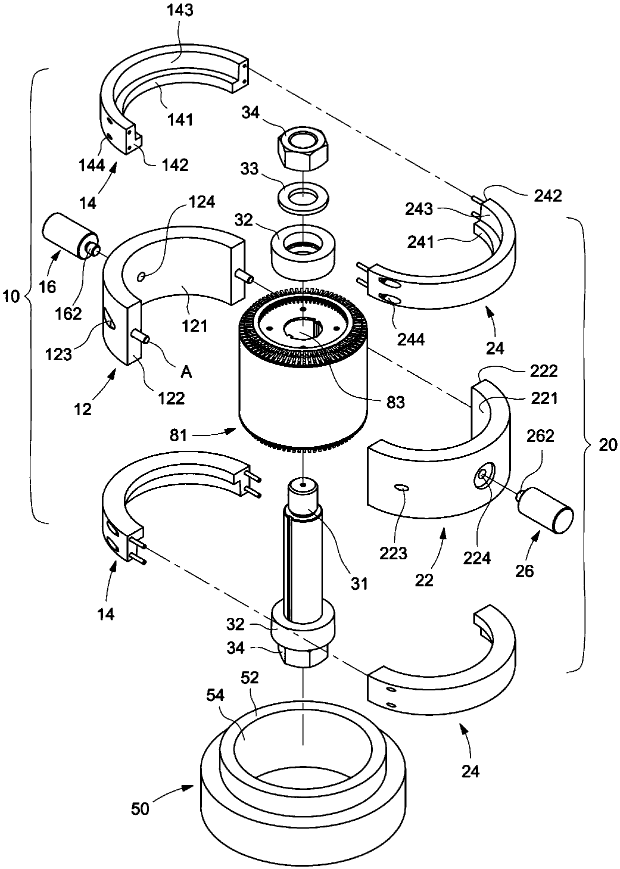 Rotor short-circuit ring casting mold